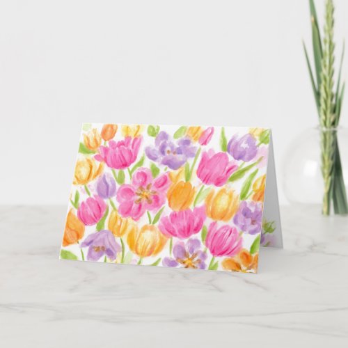 Birthday Bright And Beautiful Tulips Card
