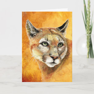 Birthday Brother Cougar Mountain Lion Animal Art Card