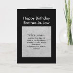 Birthday Brother-in-Law definition Relax Humor Card<br><div class="desc">Happy Birthday Brother-in-Law definition of Relax Humor Greeting</div>