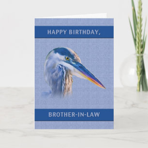 Birthday, Brother-in-law, Great Blue Heron Card