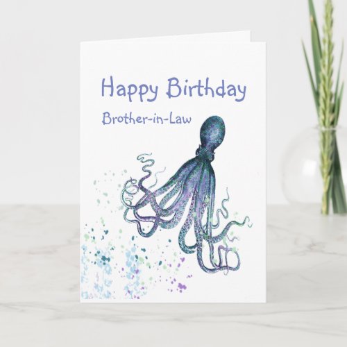 Birthday Brother_in_Law Octopus Could Hug You Card