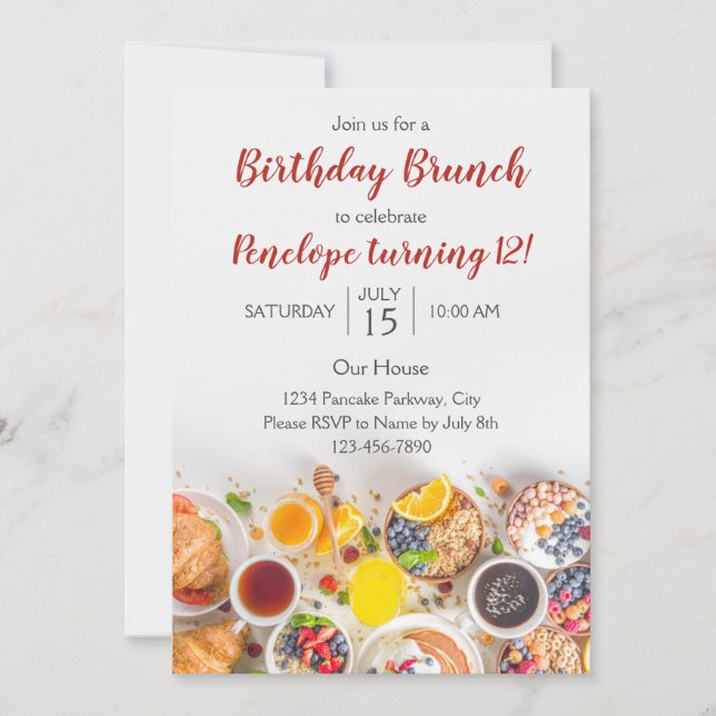 Birthday Brunch Invitation (Front)