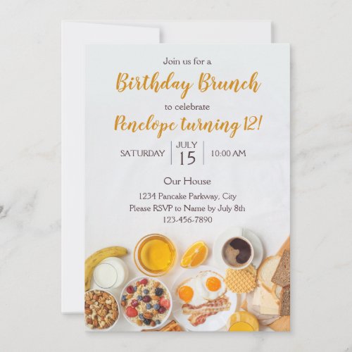 Birthday Brunch Invitation