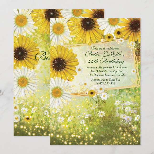 Birthday Brunch Mothers Day Luncheon Invitations (Front/Back)