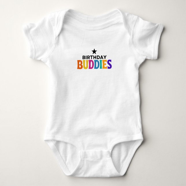 Birthday Buddies Baby Bodysuit (Front)
