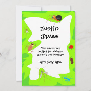 Birthday Bugs Party Invitation