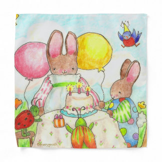 Birthday Bunny Bandana for kids