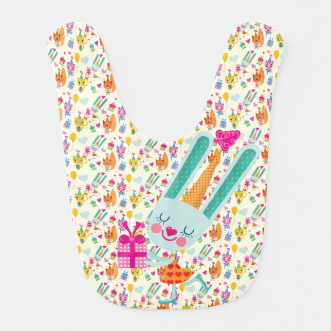 Birthday Bunny Bib (Front)