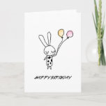 Birthday Bunny Card at Zazzle