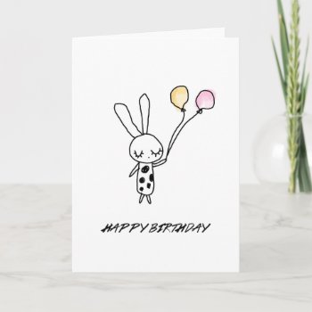 Birthday Bunny Card by maison13 at Zazzle