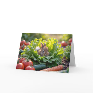 Birthday Bunny In Vegetable Garden Card