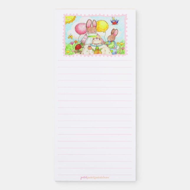 Birthday Bunny Magnetic Pad (Front)