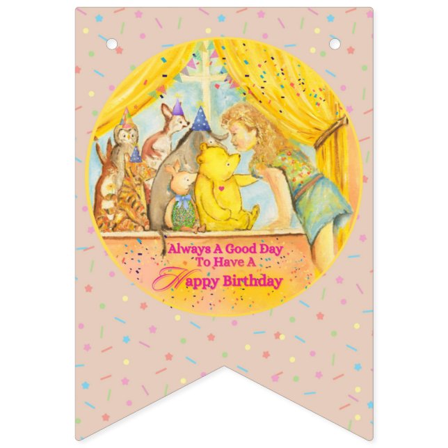 Birthday Bunting - Happy Birthday  Bunting Flags (Second Flag)