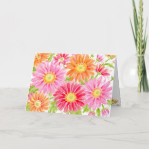 Birthday Bursting Gerbera Daisies Wishes of Joy Card