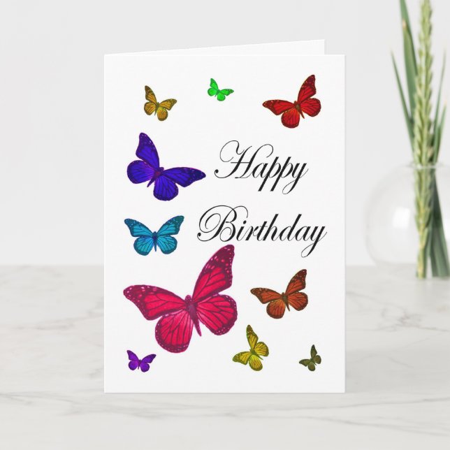 Birthday Butterflies Card (Front)