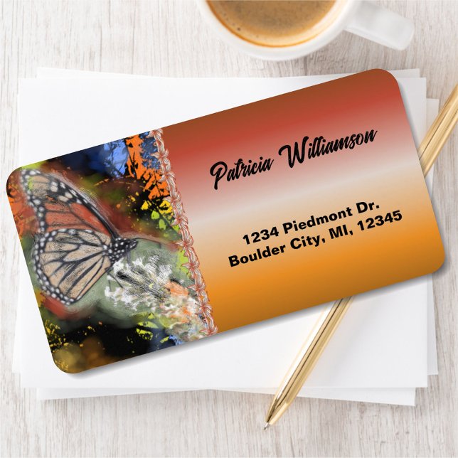 Birthday Butterfly Address Label (Creator Uploaded)