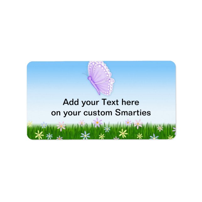 Birthday Butterfly Smartie Candy wrappers Labels (Front)