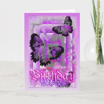 Birthday Butterfly Wishes By Valxart Card by ValxArt at Zazzle