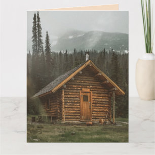 BIRTHDAY CABIN OFF THE GRID GREETING CARD