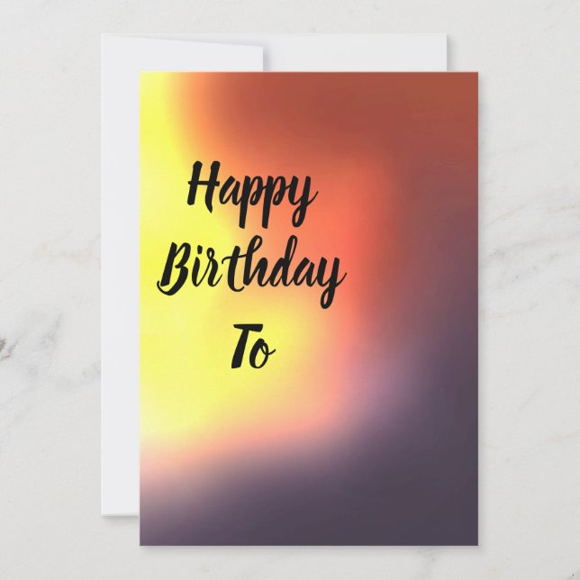 Birthday cad holiday card (Front)