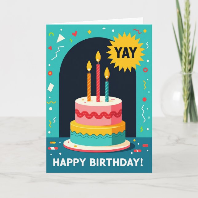 Birthday Cake Art Card (Front)