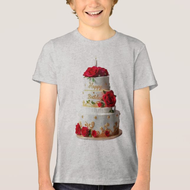 Birthday Cake Art designs T-shirts (Front)