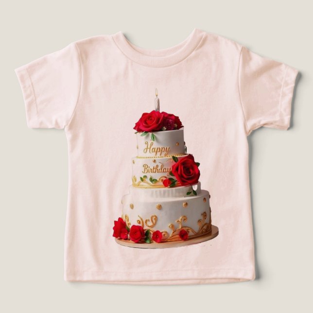 Birthday Cake Art designs T-shirts (Design Front)