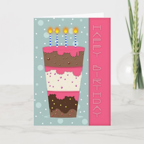 Birthday Cake Birthday Card _ Modern Design