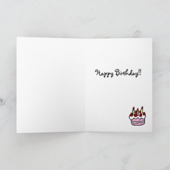 Birthday Cake Black Labrador Cartoon Card | Zazzle