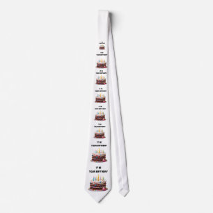 Birthday Cake Candles Custom Personalized Celebrat Neck Tie