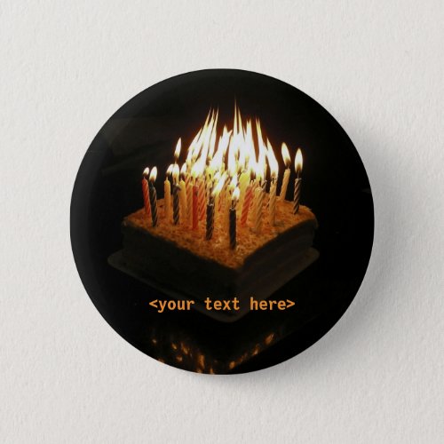 Birthday cake candles lit your text here button