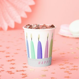 Birthday Cake Candles w/ Custom Cake Text