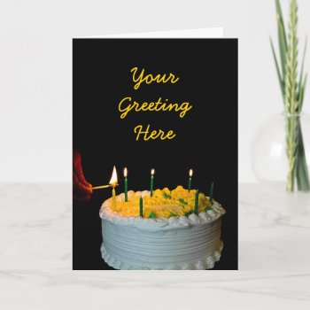 Birthday Cake Card by LivingLife at Zazzle