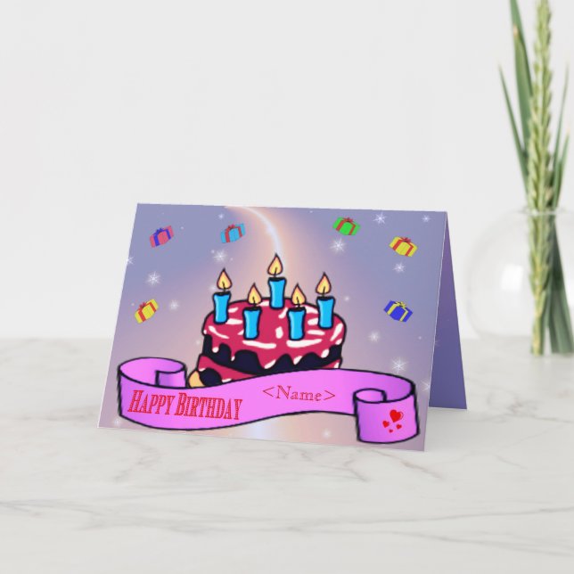 Birthday Cake Card (Front)