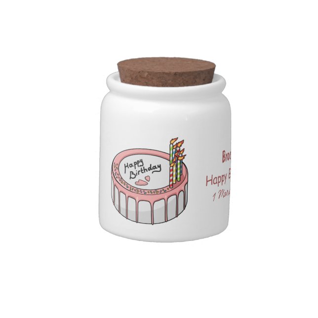Birthday cake cartoon illustration candy jar (Left)