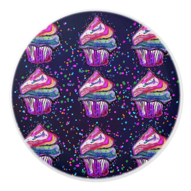 Birthday Cake Ceramic Knob (Front)