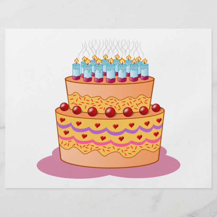 Birthday cake clipart flyers