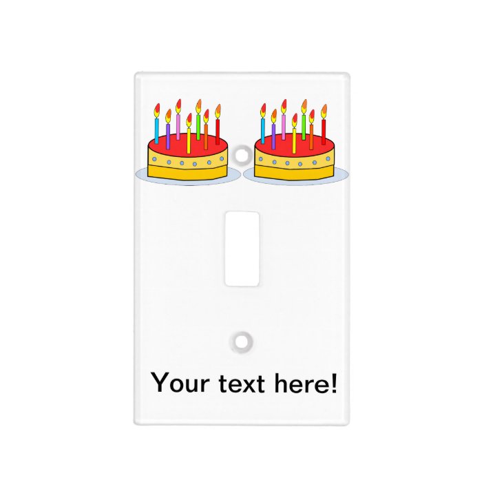 Birthday cake clipart switch plate covers