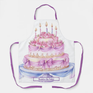 Birthday Cake Custom Name Kids/Moms Baking Apron