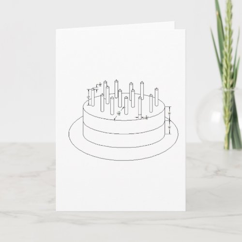 Birthday Cake _ Drafted Architectural Style Card