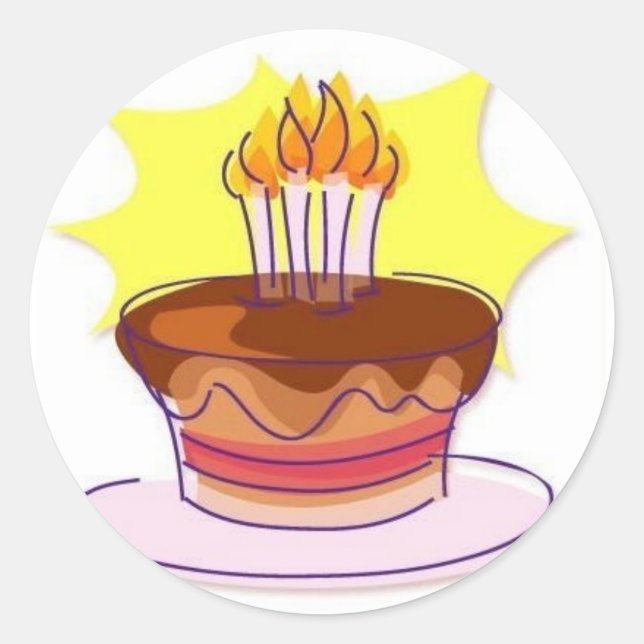 Birthday Cake Envelope Seals (Front)