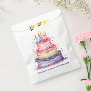 Birthday Cake Favor Bag