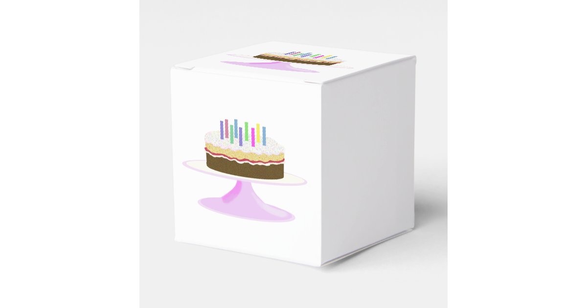 Birthday cake favor box Zazzle