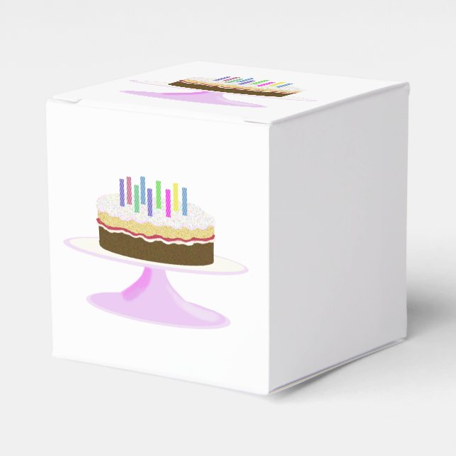Birthday cake favor boxes (Front Side)