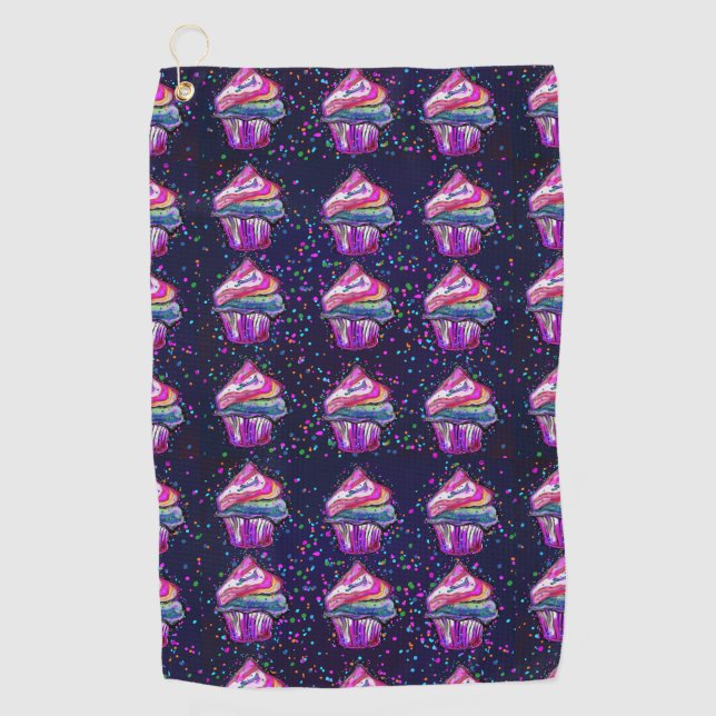 Birthday Cake Golf Towel (Front)