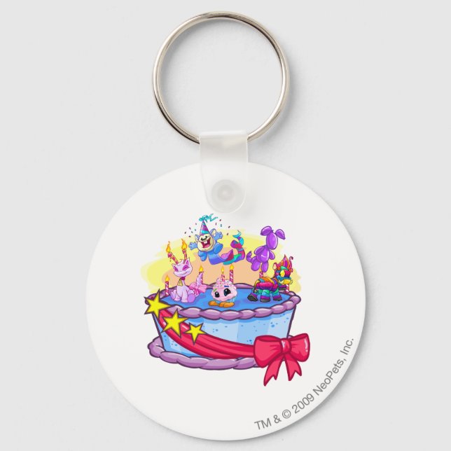 Birthday Cake Group Shot Keychain (Front)