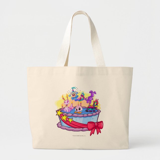 Birthday Cake Group Shot Large Tote Bag (Front)