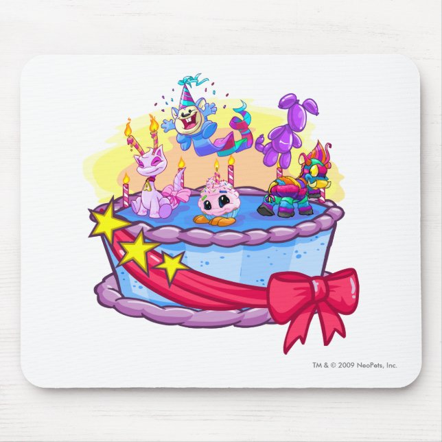 Birthday Cake Group Shot Mouse Pad (Front)