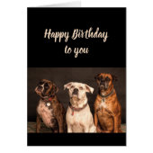 Birthday Cake Humor From all of Us Boxer Dog Fun (Front)