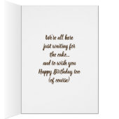 Birthday Cake Humor From all of Us Boxer Dog Fun (Inside (Right))